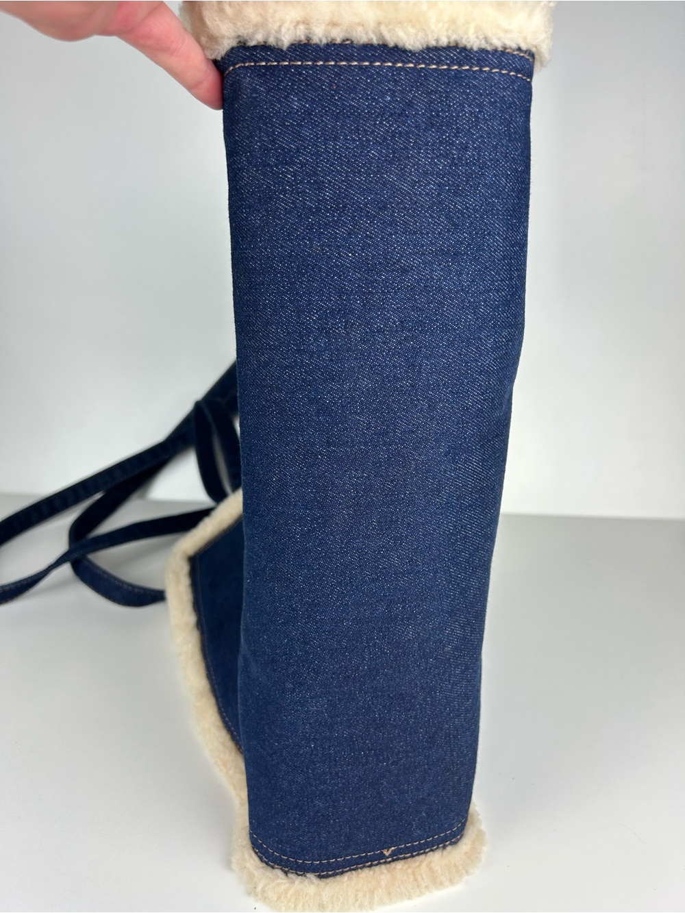 UGG X TELFAR MEDIUM SHOPPER TOTE CROSSBODY DENIM - Picture 9 of 16